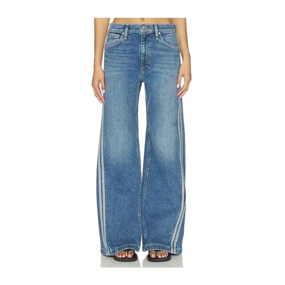 NWT Hudson Jeans HUDSON JEANS Jodie Loose Fit Wide Leg Track Pant Jeans National - Picture 2 of 10